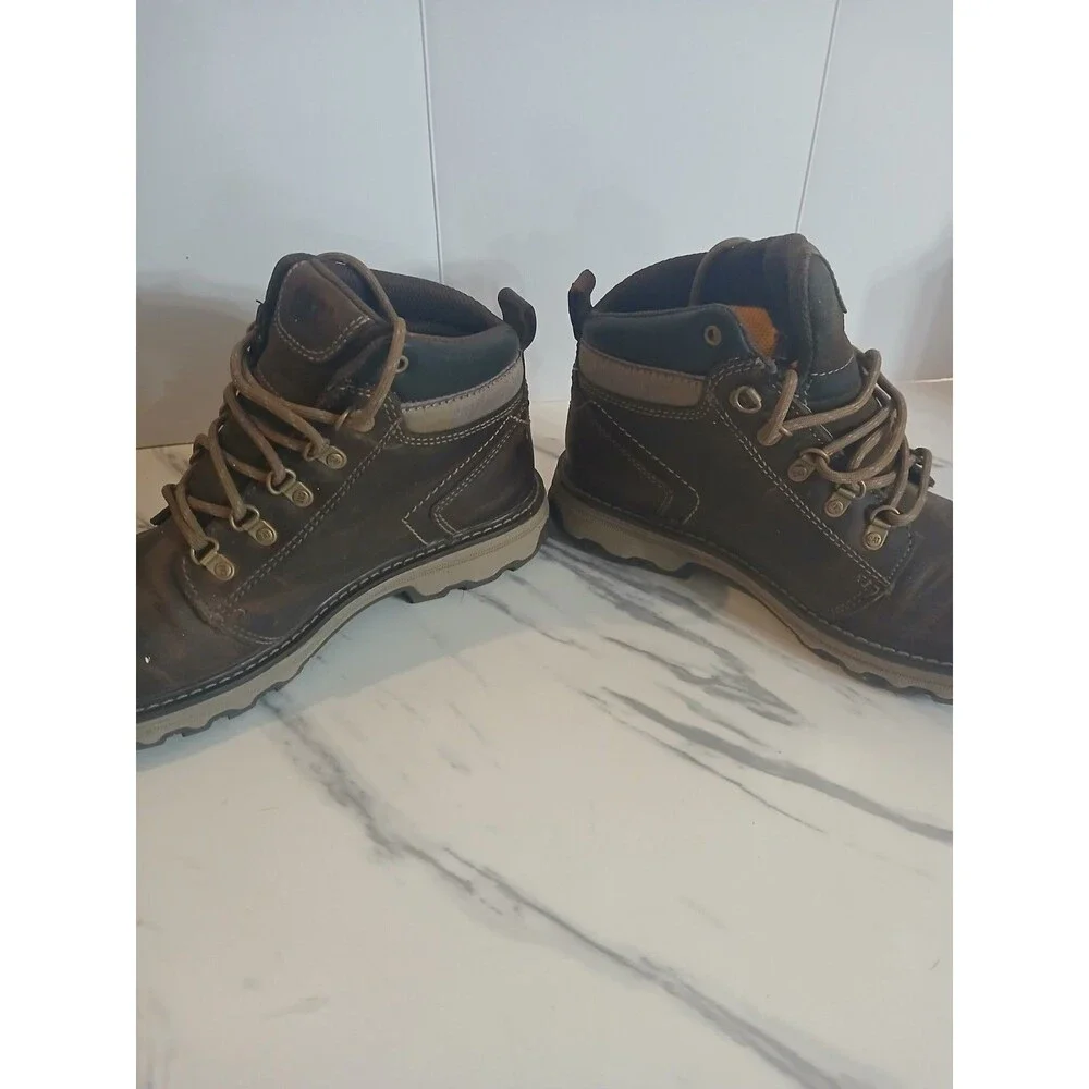 Caterpillar Women's Ellie Steel Toe Dark Brown Work Boots P74095 Ease Insole